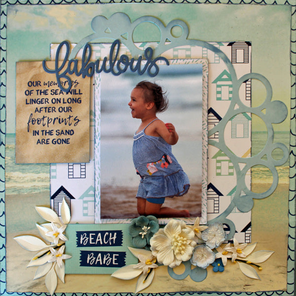 Fabulous Beach Babe - single page - Paper Roses Scrapbooking