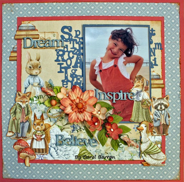 Dream Inspire Believe - Single page - Paper Roses Scrapbooking