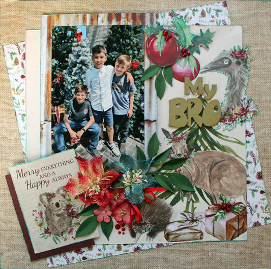 My Bro - single page layout - Paper Roses Scrapbooking